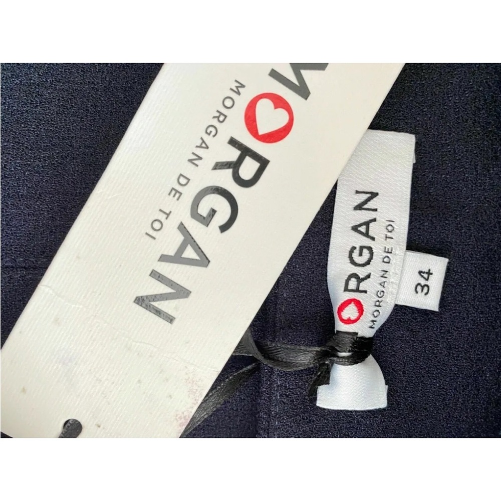 Morgan Dark Blue Mini Button Down Skirt Size 6 UK RRP £52 Front Pockets - Picture 6 of 6